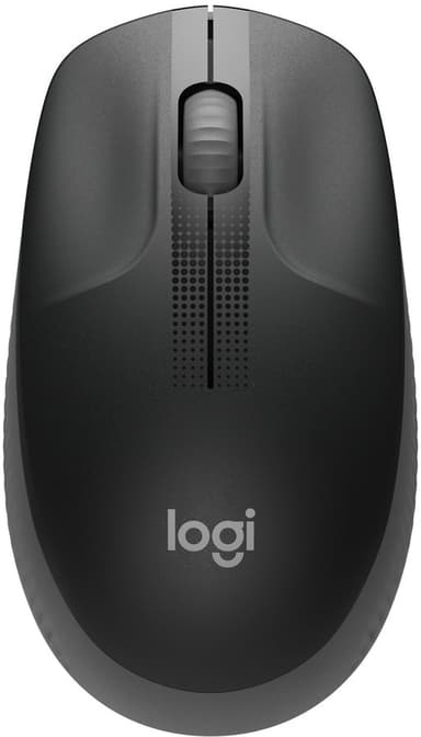 Logitech M190 Full-Size Wireless Mouse - Charcoal Trådløs 1,000dpi Mus Svart 