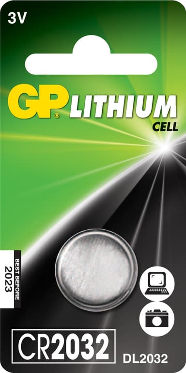 GP Nappiparisto, litium CR2032 3V 