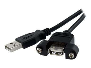 Startech Panel Mount USB Cable A to A 0.3m 4 pin USB Type A Han 4 pin USB Type A Hun 
