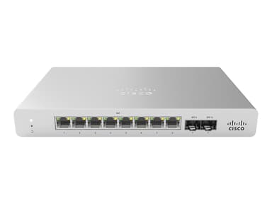 Cisco Meraki MS120-8FP 8-porters skybasert, administrert PoE 124 watt svitsj 