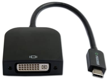 Prokord PREMIUM DVI Adapteri 1080P@60Hz SINGLE LINK USB-C Uros DVI-D Naaras Musta 