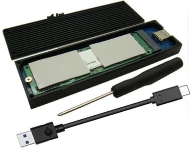 MicroStorage Drevkabinett USB 3.1 Svart 