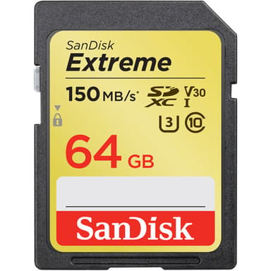 SanDisk Extreme 64GB SDXC UHS-I -muistikortti 