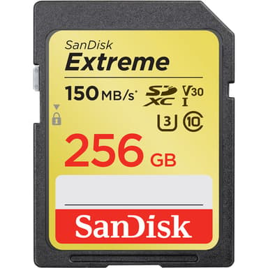 SanDisk Extreme 256GB SDXC UHS-I minneskort 