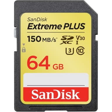 SanDisk Extreme PLUS 64GB SDXC UHS-I-geheugenkaart 