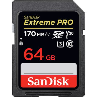 SanDisk Extreme Pro 64GB SDXC UHS-I-geheugenkaart 
