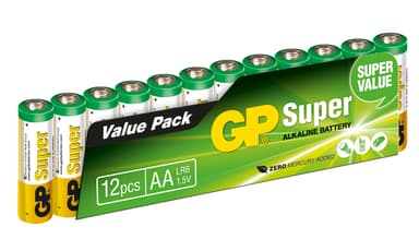 GP Power Batteri Super Alkaline 12pcs AA/LR6 