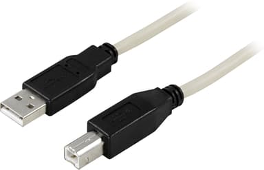 Deltaco USB-Kabel 1.8m 4-pins USB type A Hann 4-pins USB-type B Hann 