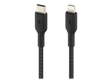 Belkin Lightning To USB-C Cable Braided 2m Zwart 