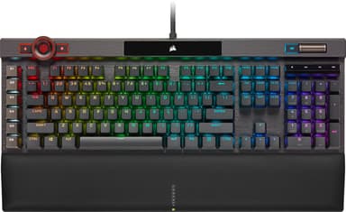 Corsair K100 RGB Optical-Mechanical Keyboard Langallinen Pohjoismaat Musta 