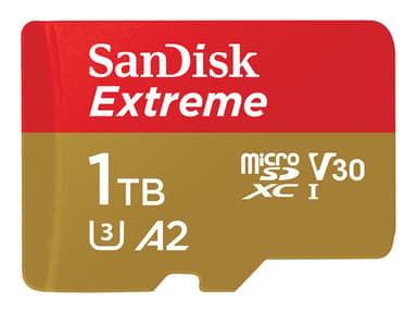 SanDisk Extreme 1,000GB mikroSDXC UHS-I minneskort 