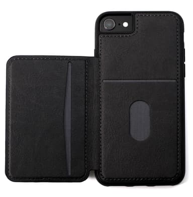 Cirafon Genuine Leather Flip Wallet iPhone 6/6s iPhone 7 iPhone 8 iPhone SE (2020) Svart