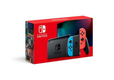 Nintendo Switch Neon Red/Neon Blue (New 2019) 32GB Musta Punainen Sininen