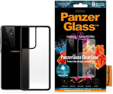 Panzerglass Clearcase BlackFrame Samsung Galaxy S21 Ultra Zwart