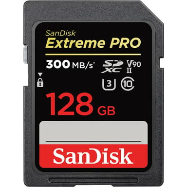 SanDisk Extreme Pro 128GB SDXC UHS-II minneskort