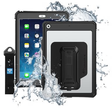 ARMOR-X Waterproof Case iPad 7th gen (2019) iPad 8th gen (2020) iPad 9th gen (2021) Musta/kirkas