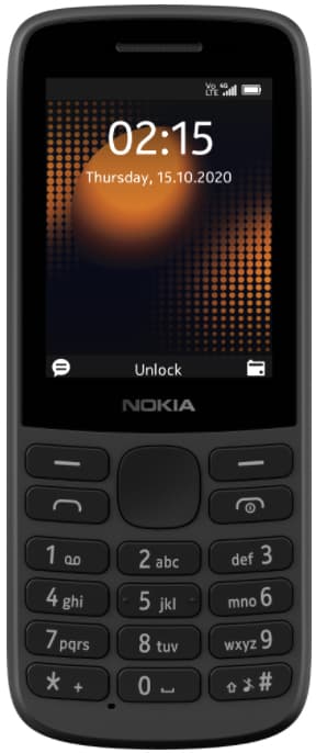 Nokia 215 4G Dobbelt-SIM Svart