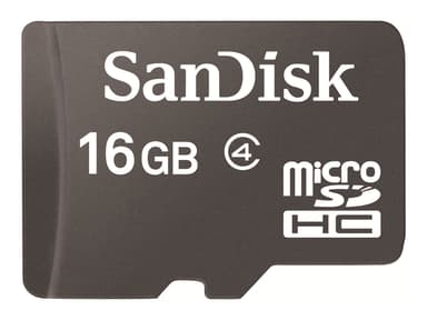 SanDisk Flashhukommelseskort 16GB microSDHC
