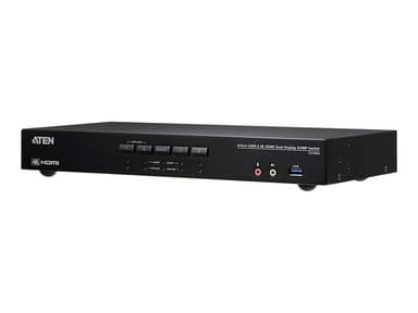 Aten 4-Port 4K HDMI Dual-View KVM switch with Audio and USB 3.0 Hub 