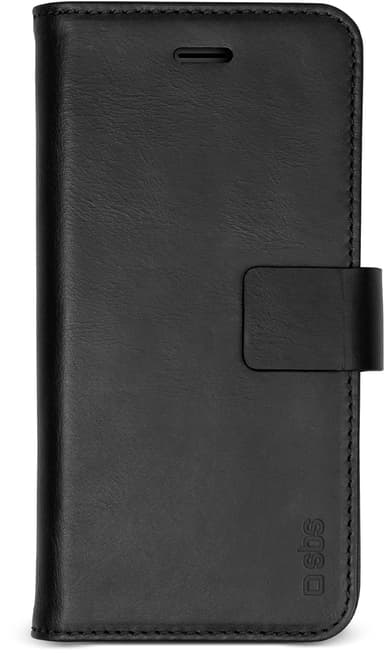 sbs Genuine Leather Book Case iPhone 12 Mini Svart