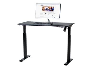 Sun-Flex Korkeussäädettävä työpöytä, 120 x 60 cm, musta 