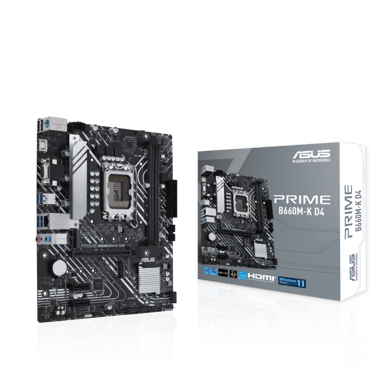 ASUS Prime B660m-k D4 Ddr4 S-1700 Matx Mikro ATX Hovedkort