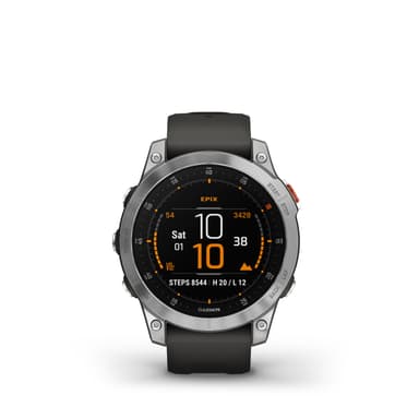 Garmin Epix 2 Slate Ss With Silicone Band Hybrid smart watch Siniharmaa