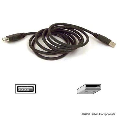 Belkin Pro Series USB-Förlängningskabel 1.8m 4-stifts USB typ A Hane 4-stifts USB typ A Hona