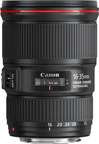 Canon EF laajakulmaobjektiivi zoomilla 