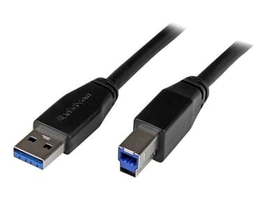 Startech 30ft Active USB 3.0 USB-A to USB-B Cable 10m 9 pin USB Type B Hann 9-pins USB-type A Hann