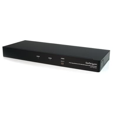 Startech 2 Port Quad Monitor Dual-Link DVI USB KVM Switch with Audio & Hub 