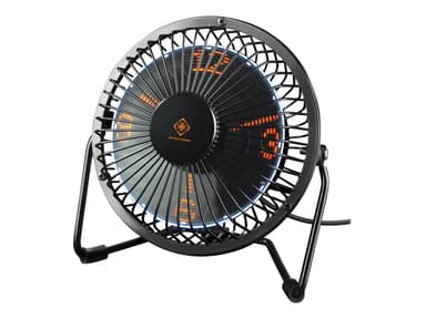 Deltaco Gaming USB Table Fan With Clock (H:M:S) Black 