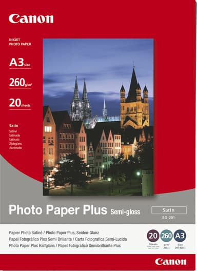 Canon Papir Photo+ Semi Glossy Sg-201 A3 20-ark 260G 