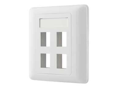 Deltaco VR-228 Keystone Wall Outlet 4-Port White 