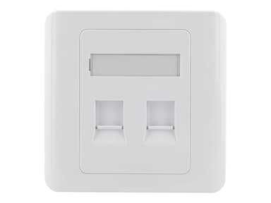 Deltaco VR-227 Keystone Wall Outlet 2-Port White 