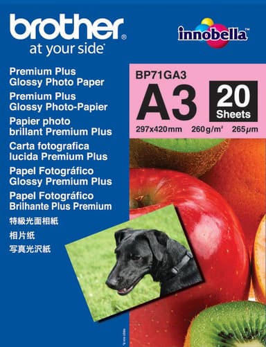 Brother Papper Photo Glossy A3 20-ark 260G 