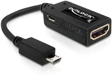 Delock Video / audio adapteri 5 pin Micro-USB Type B Uros 5 pin Micro-USB Type B HDMI Tyyppi A Naaras