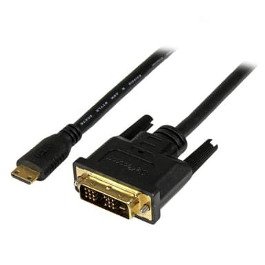 Startech 1m Mini HDMI To DVI-D Cable 1m 18+1 pin digital DVI (Single-Link) Hane 19-stifts mini-HDMI typ C Hane