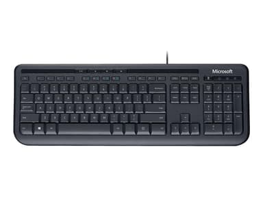 Microsoft Wired Keyboard 600 Kabling Engelsk Sort