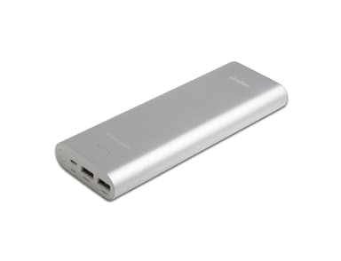Cirafon Powerbank Quick charge 20100mAh Silver 20,100milliampere hour 2.4A Sølvflage