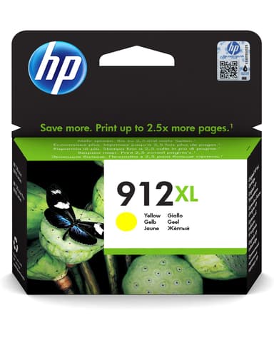 HP Muste Keltainen 912XL 825 Pages - OfficeJet Pro 8022/8024/8025 