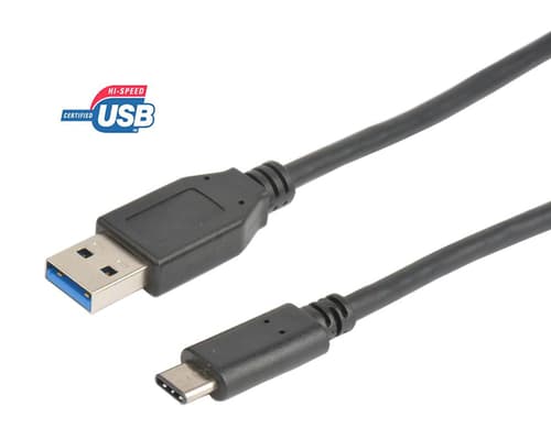 Prokord USB-C kabel USB certified 1m Svart