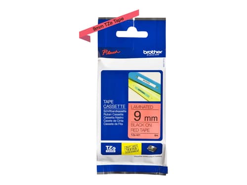 Brother Tape 9mm Tze-421 Sort/r�d