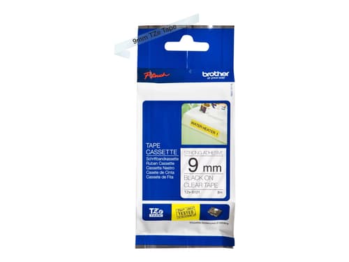 Brother Tape 9mm Tze-s121 Sort/klar billede