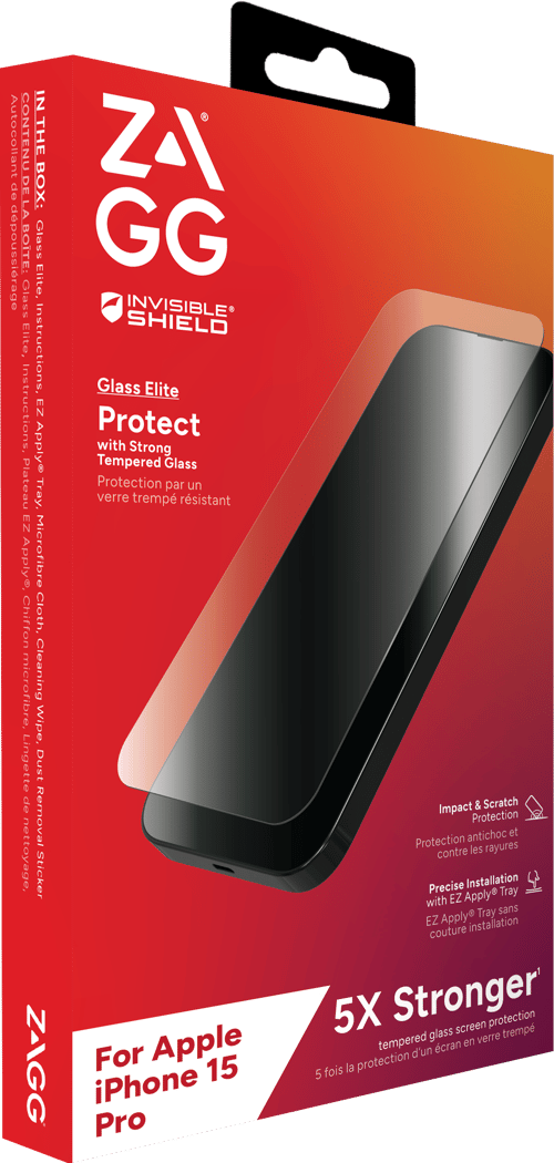 Zagg Invisibleshield Glass Elite Iphone 15 Pro billede