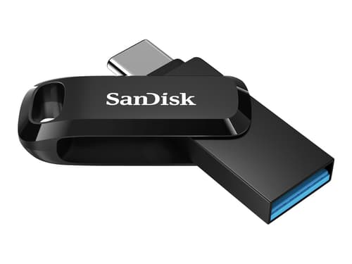 Sandisk Ultra Dual Drive Usb-minnepenn 128 Gb Usb Type-a / Usb Type-c 3.2 Gen 1 (3.1 Gen 1) Sort, Sølv 128gb Usb-a / Usb-c Svart