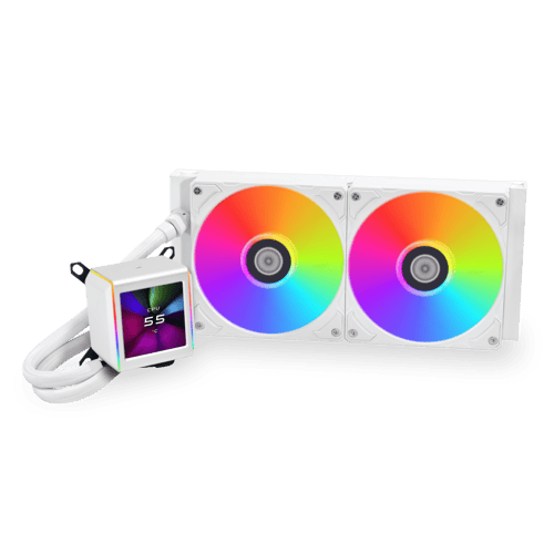 Lian Li Galahad II LCD 280 - White - CPU Vandkøling - Max 27 dBA