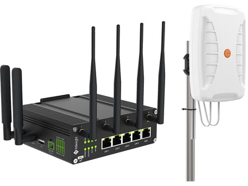 Milesight Ur75 V3 Industrial 5g Router Poe + Xpol-24 4x4 5g/lte Mimo Antenna