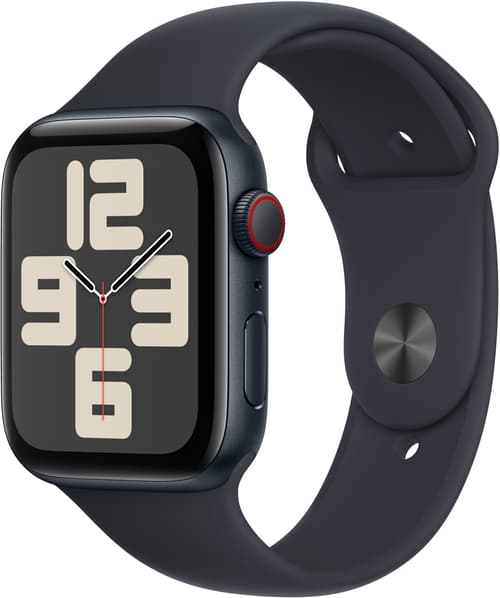 Apple Watch SE GPS + Cellular 44mm Midnight Aluminium Case with Midnight  Sport Band M/L (MRH83KS/A) | Dustin.se