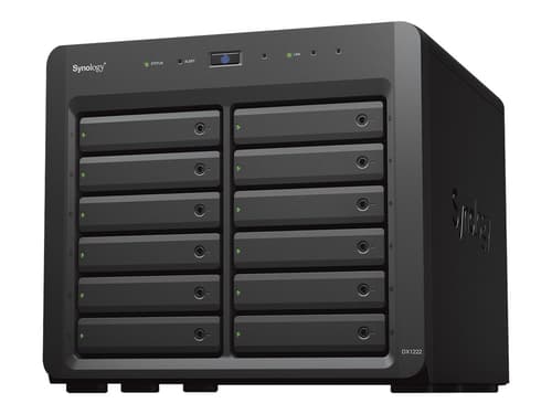"Synology Dx1222 Harddiskkabinett Hdd/ssd-kabinett Sort 2.5/3.5"""